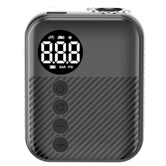 Gonfleur de pneus portable, mini compresseur d'air électrique 150 PSI avec manomètre numérique, arrêt automatique, pompe à pneus rechargeable pour vélo et voiture