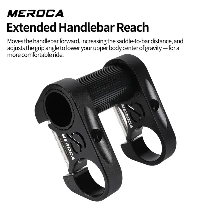Tige de guidon de vélo MEROCA 25.4 pour vélo pliant Brompton DAHON 412 SP8, double tige à montage direct, rehausseur de guidon réglable