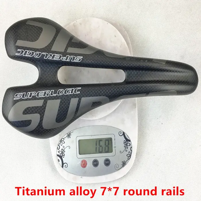 Selle de vélo de montagne superlogic entièrement en carbone, titane 7*7mm, selle de vélo de route, s