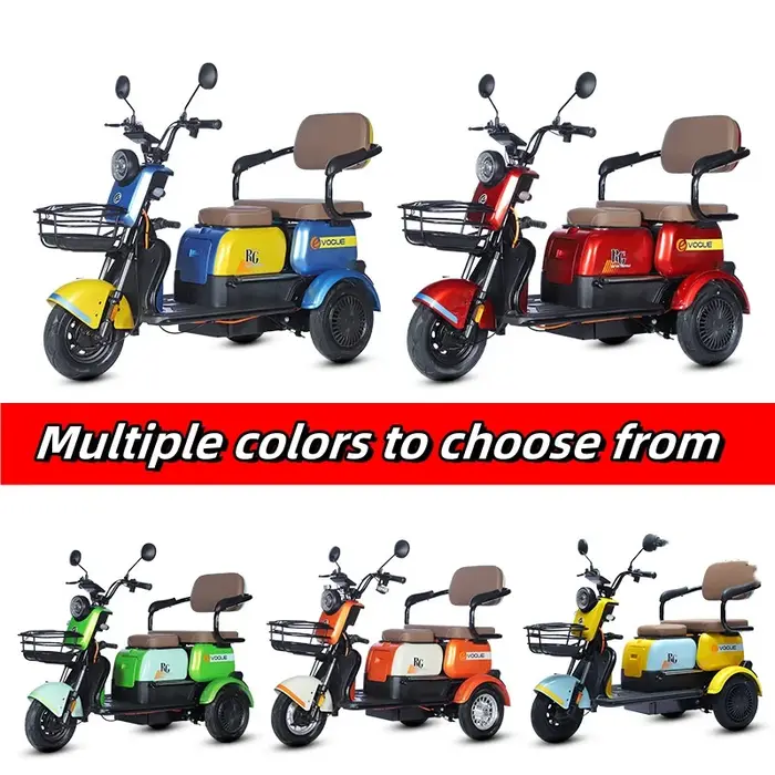 Scooter électrique tout terrain avec 3 sièges pour adultes et enfants