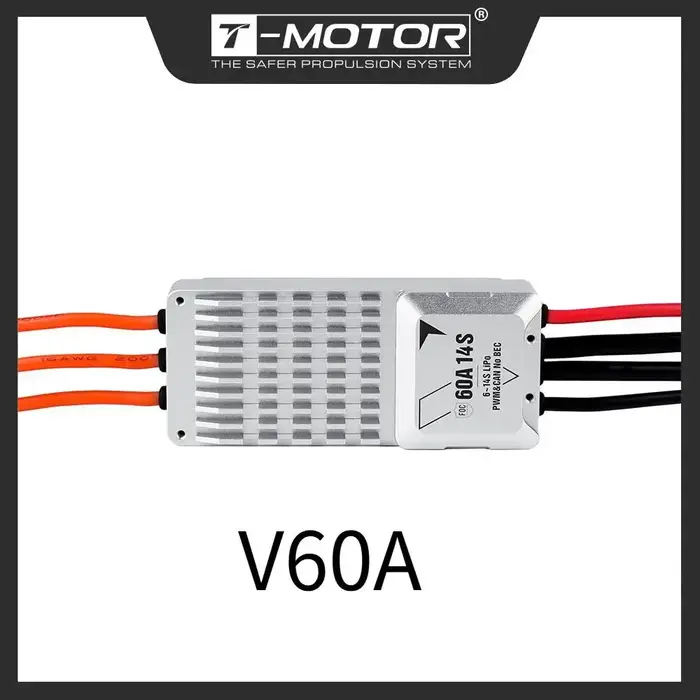 Contrôleur de vitesse électrique T-MOTOR V Series FOC ESC V60A, tension 14S pour moteurs de drone VT