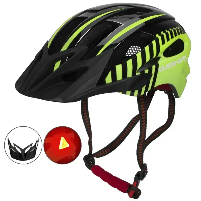 Casque de cyclisme ultraléger avec feu arrière LED pour homme et femme