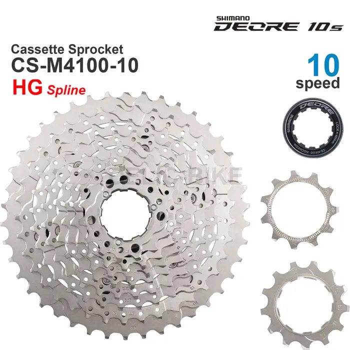 SHIMANO DEORE M4100 Pignon de cassette 10 V CS-M4100-10 10 vitesses - HYPERGLIDE -11-46T, 11-42TOrig