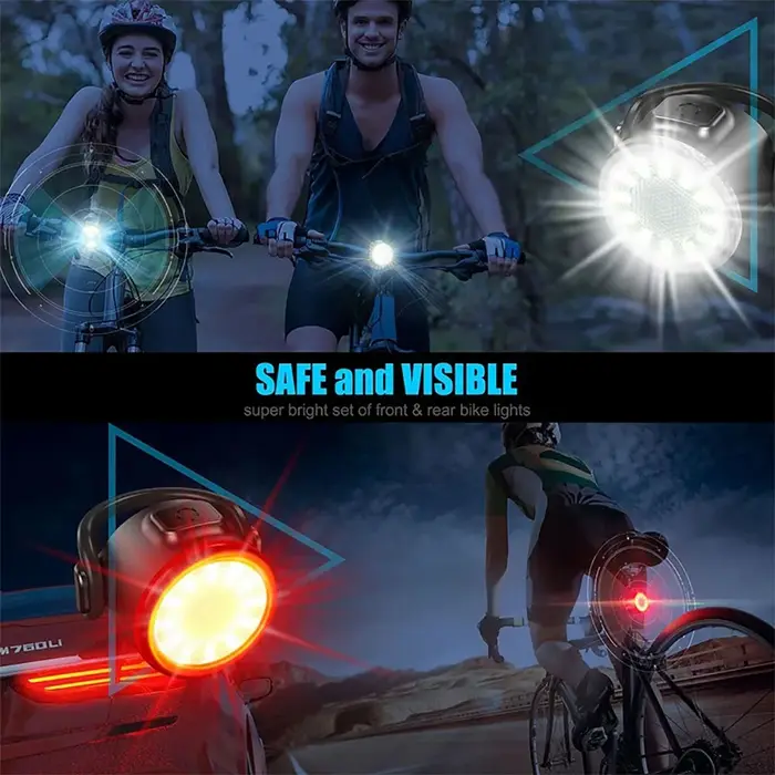 Ensemble de feux avant et arrière pour vélo