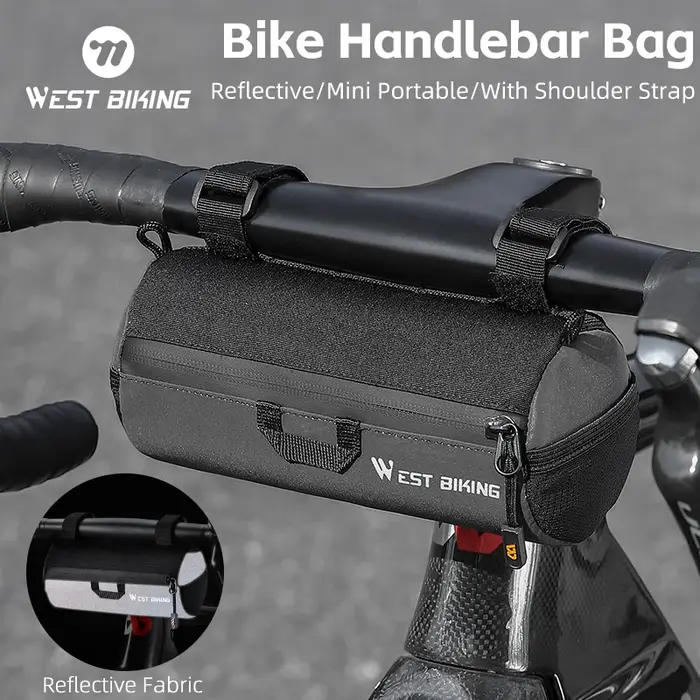 WEST BIKING-Sac de guidon de vélo portable avec bande élastique