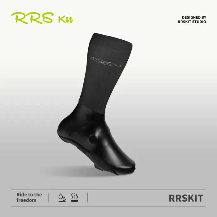 Rrskit couvre-chaussures de cyclisme coupe-vent et imperméable haute élasticité léger respirant pratique couvre-chaussur
