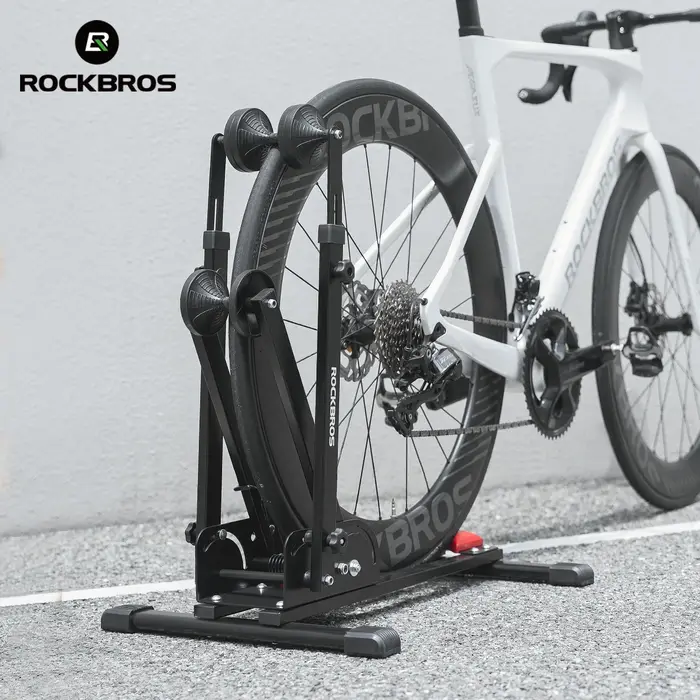 ROCKBROS supports de stationnement de vélo Double pôles en acier au carbone vtt