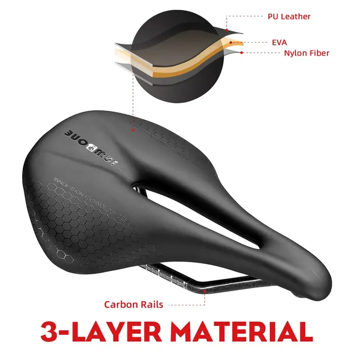 Selle de vélo entièrement en carbone