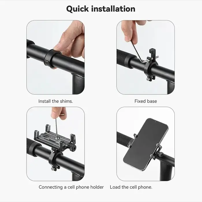 Support de téléphone IMAMTB pour vélo, en aluminium, réglable, sans fil