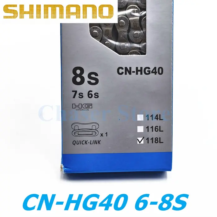 Chaîne de vélo SHIMANO CN-HG40 6s 7s 8 vitesses 118 maillons