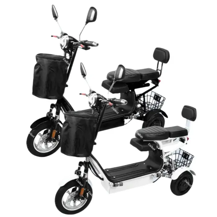 Tricycle électrique à double moteur 500W à 3 roues