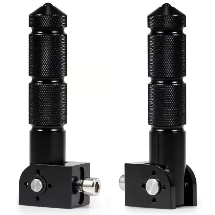 Repose-pieds pliables en aluminium de 8 mm, pédales de support arrière CNC, 90 °   Repose-pieds plia