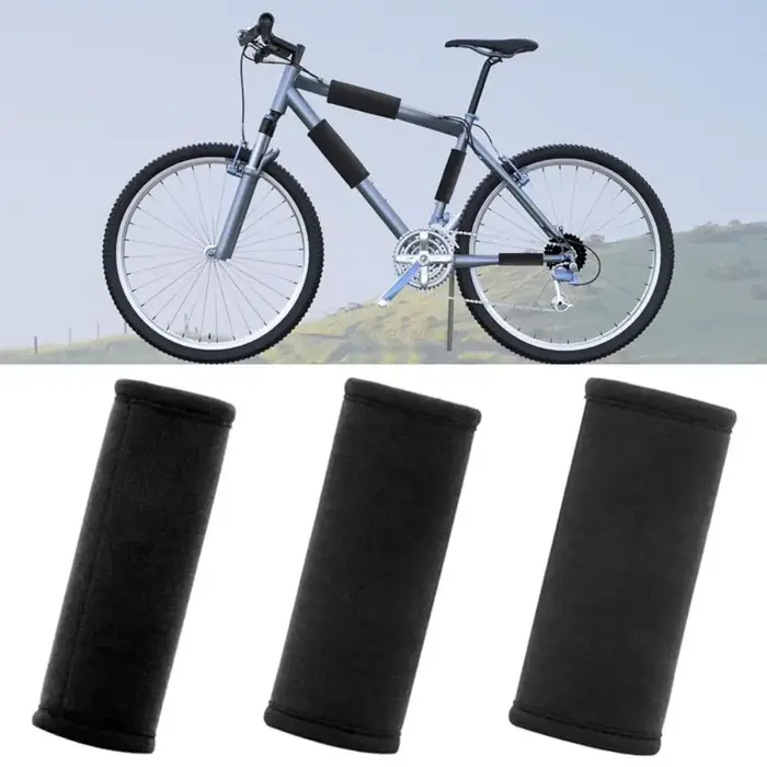 Housse de protection noire pour cadre de vélo, 3 pièces/ensemble, en Polyester, anti-poussière, cous
