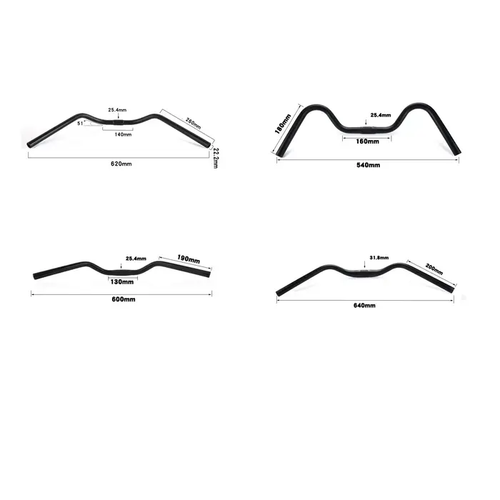 Guidon de vélo en alliage d'aluminium VTT