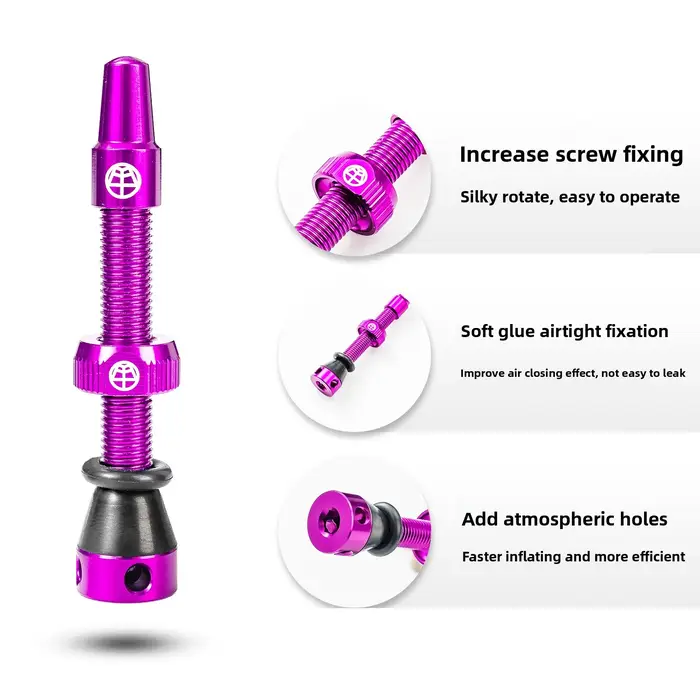 Valve Presta OFFBONDAGE pour vélo, tubeless, 45/65/80mm, en alliage d'aluminium ultraléger, accessoires pour VTT