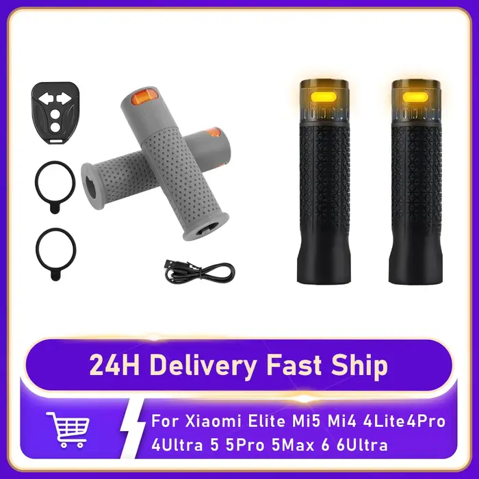 Poignées de guidon de trottinette électrique avec clignotants pour Xiaomi Elite Mi5 Mi4 4Lite 4Pro 4Ultra 5 5Pro 5Max 6 6Ultra