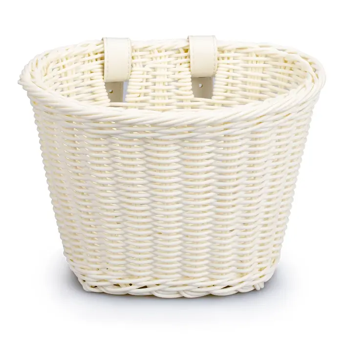 Panier de vélo traditionnel réglable pour guidon avant, panier de vélo vintage tissé à la main, cade