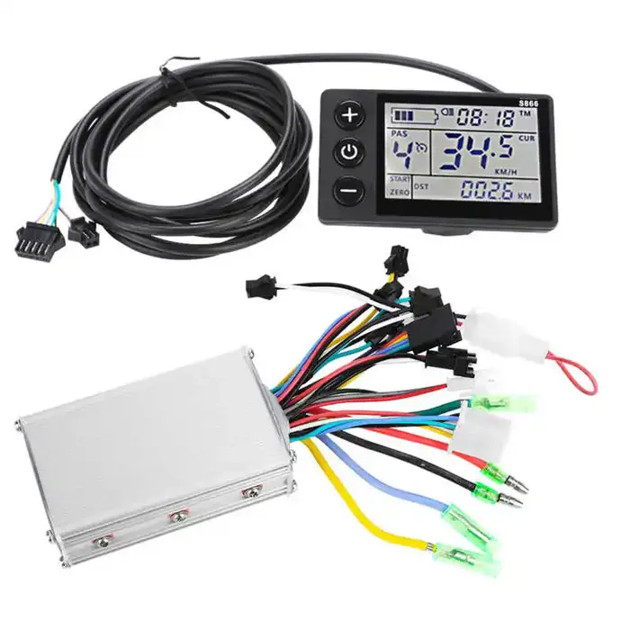 Kit de contrôleur de vélo électrique sans balais avec panneau d'affichage LCD, 24V, 36V, 48V, 250 W,