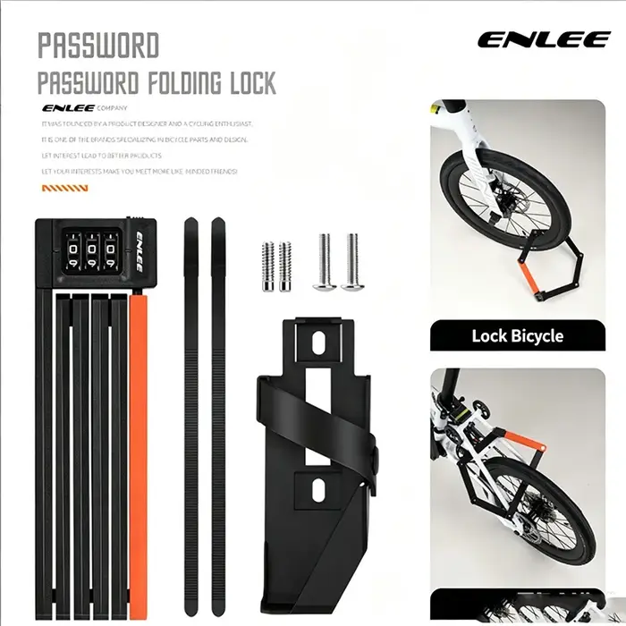 Antivol à code pliable pour vélo, antivol portable pour VTT, vélo de route, scooter, vélo électrique, accessoires de moto