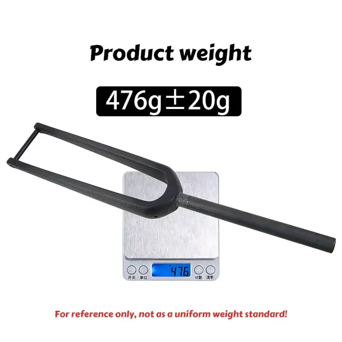 Fourche de vélo de gravier en carbone rigide pour pneus larges 700x55C