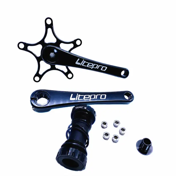 Litepro – pédalier creux intégré de vélo 412, léger pour vélo pliant Brompton, en alliage d'aluminiu