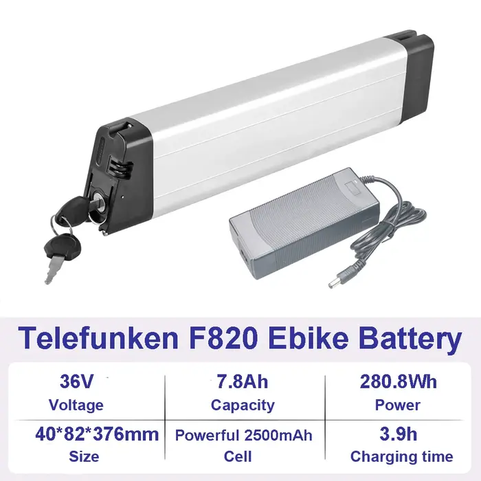 Batterie de vélo électrique pour Telefunken, 36V, 10,4 Ah, 11,6 Ah, 12,8 Ah, 14Ah, 16Ah, XC940, XC94