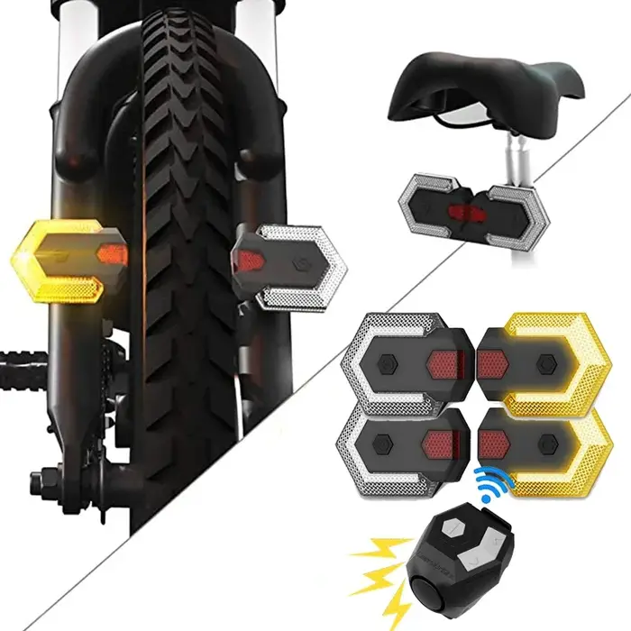 Clignotant de vélo + klaxon de cloche électronique de vélo pour LED