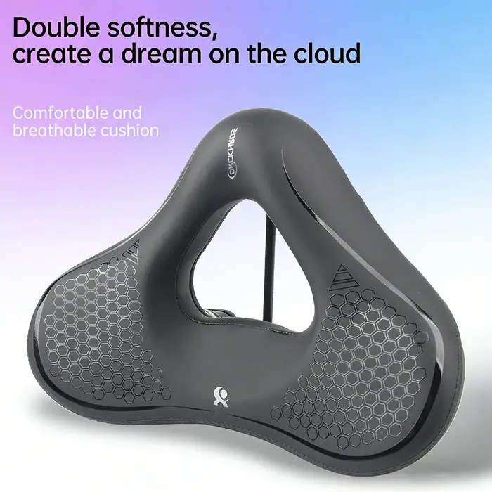 Selle de vélo, absorption des chocs hautement élastique