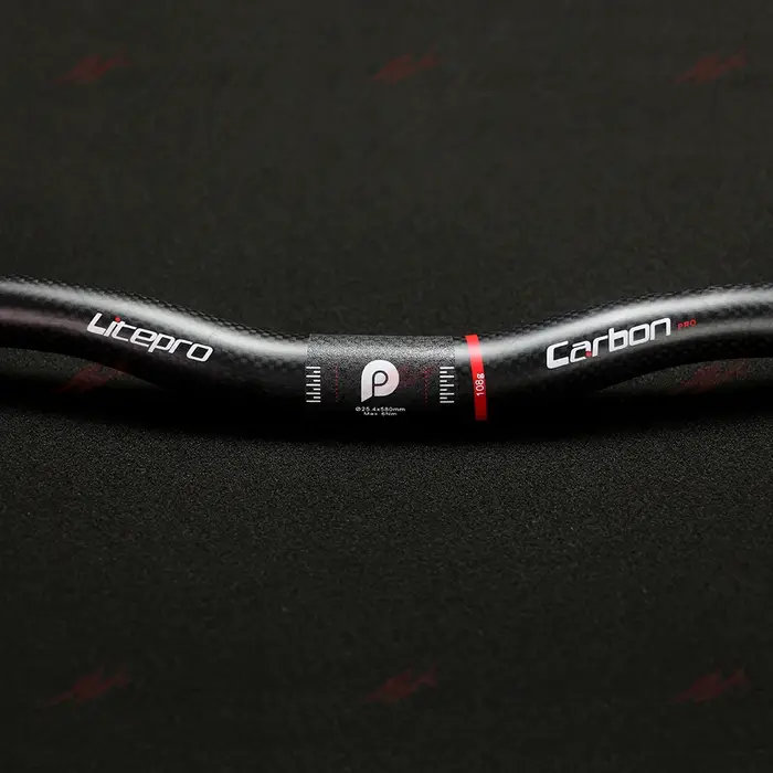 Litepro pliant/BMX 25.4mm 580mm guidon en carbone vtt guidon plat ou montée en Fiber de carbone ultr