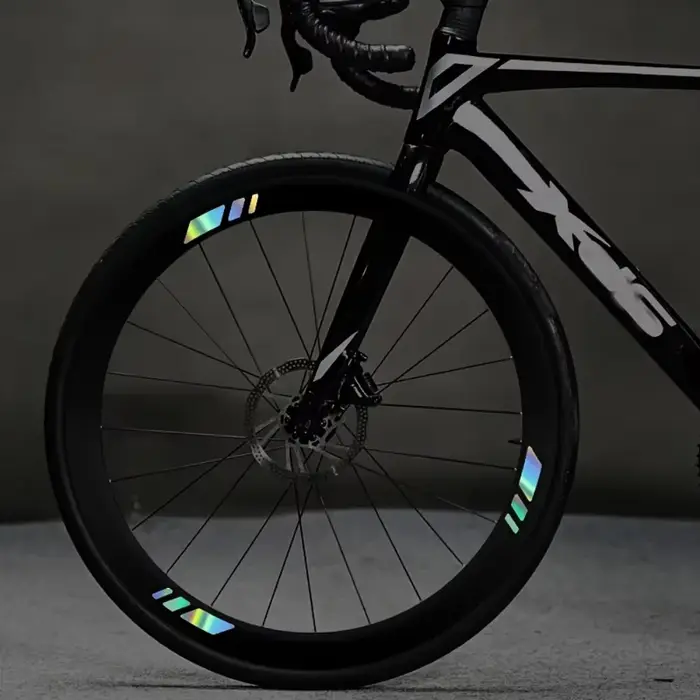 Autocollant de jante de vélo, autocollant de sécurité pour roues, décoratif, auto-adhésif pour casque de vélo, moto, scooter