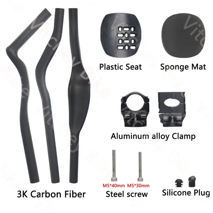 Guidon de vélo de route en fibre de carbone