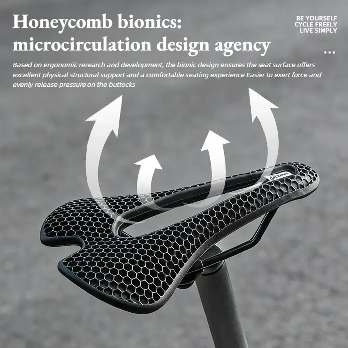 Selle de vélo en nid d'abeille imprimée en 3D