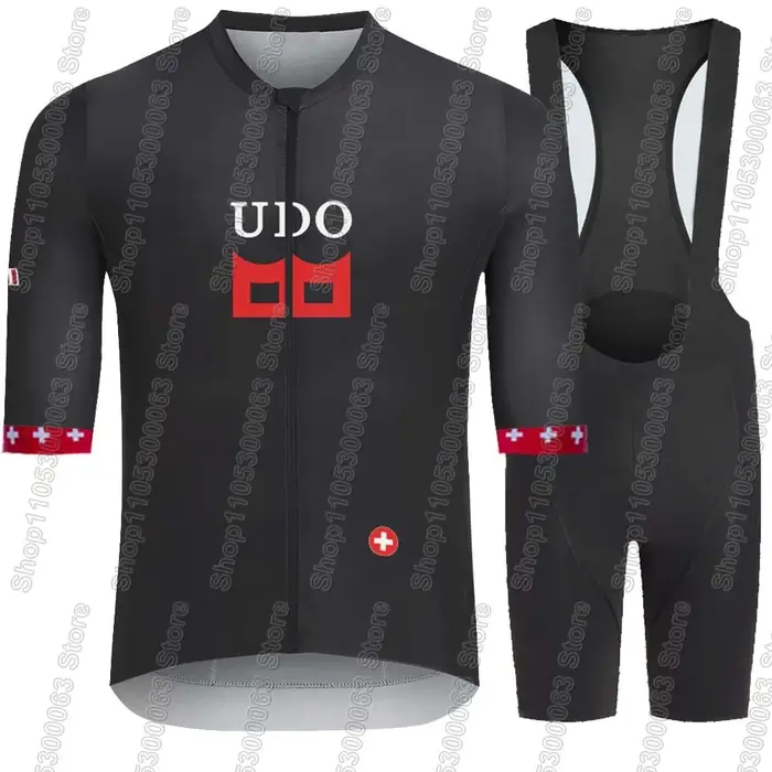 Ensemble Maillot et Cuissard de Cyclisme Équipe Tudorful 2026 – Tenue de Vélo Suisse d'Été pour Route et VTT