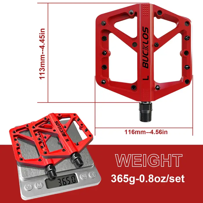 BUCKKub-Pédales de vélo plates en nylon ultralégères