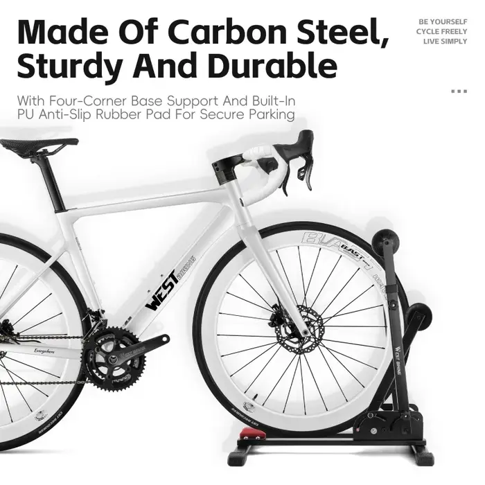 WEST BIKING – Support de stationnement de vélo 3 en 1, Support de réparation pliable en acier au carbone, rangement intérieur, Support de vélo de route et vtt, affichage au sol