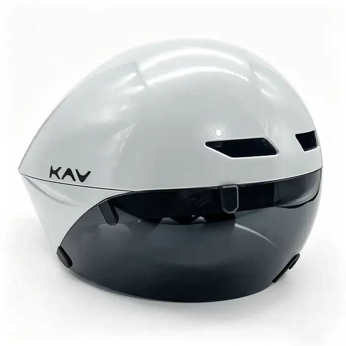 Casque de vélo de route aérodynamique pour triathlon, casque de vélo de contre-la-montre avec visière intégrée pour la course