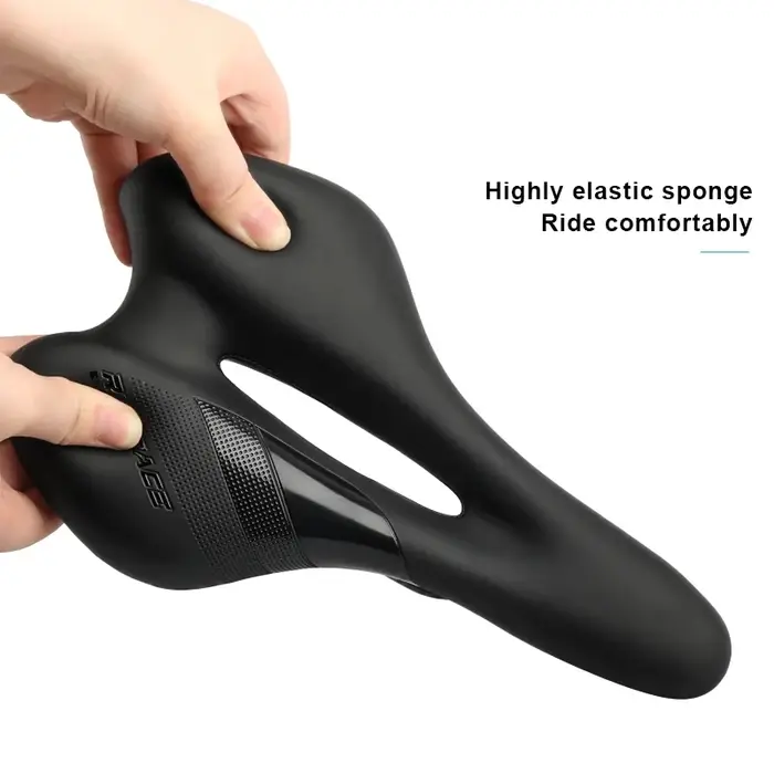 Selle de vélo creuse en cuir PU pour hommes et femmes