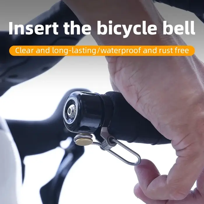 BKPTX sonnette de vélo incurvée guidon bouchon cloche klaxon étanche 80dB fort haute décibel anneau alarme