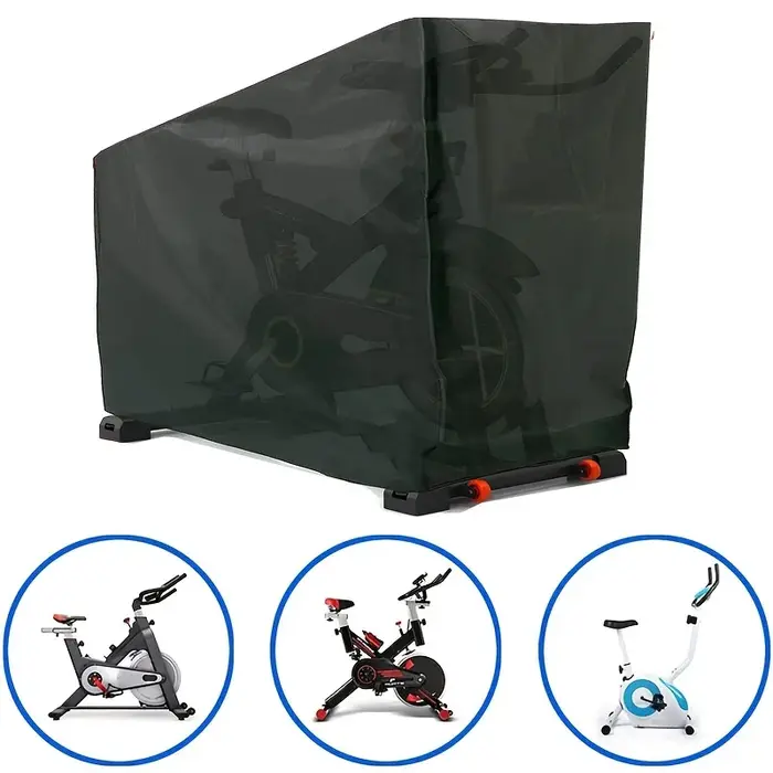 Housse de vélo d'exercice noire imperméable