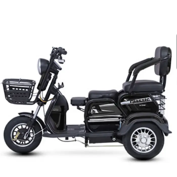 Mini Scooter électrique adulte Tricycle passager 3 roues pour personnes âgées avec siège bébé 1000W 