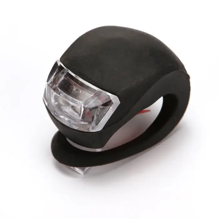 Feu avant de vélo LED haute luminosité en silicone avec 3 modes de gradation et piles incluses pour éclairage nocturne sécurisé sur guidon