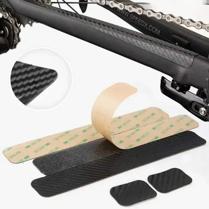 Protecteur de chaîne de vélo en Fiber de carbone noir