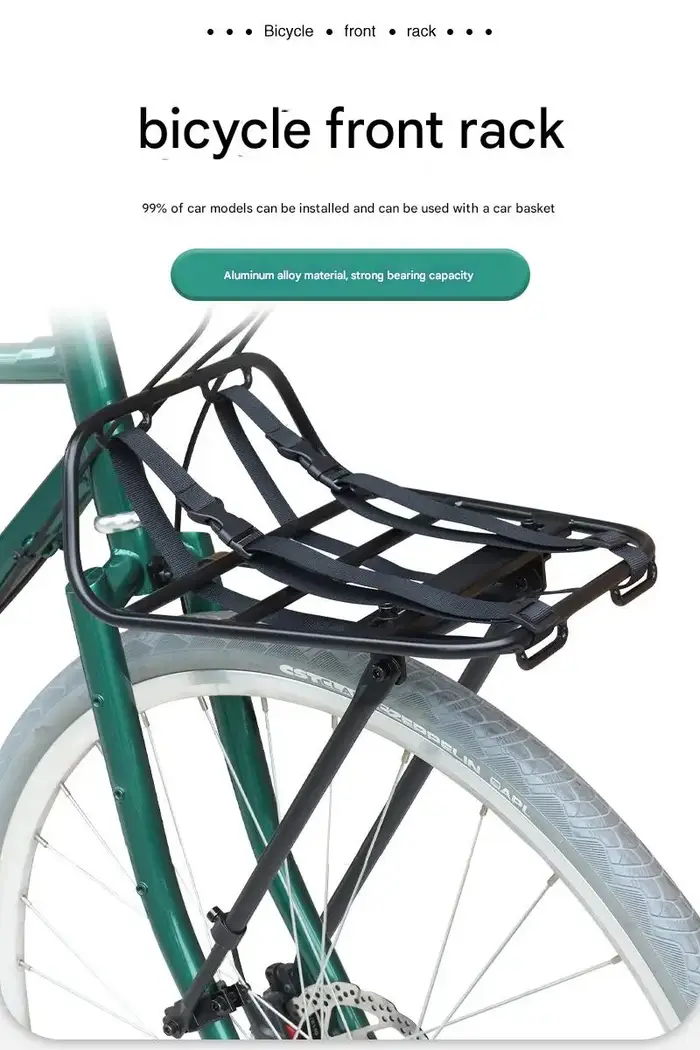 Porte-bagages avant universel en alliage d'aluminium pour vélo de 24 à 29 pouces