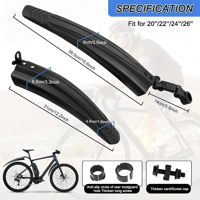 1 Ensemble de garde-boue pour vélo