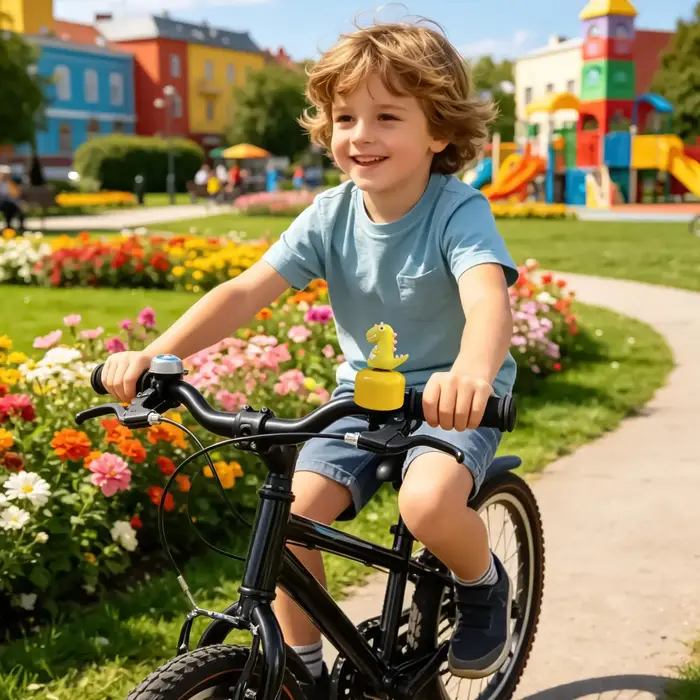 Sonnette de vélo en métal à motif de dessin animé