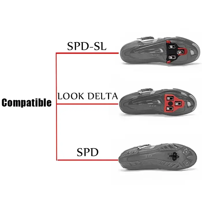 BUCKKubBicycle Chaussures De Cyclisme Aleat éventuelles D SPD-SL Route VTT Verrouillage Pédale Aleats LOOK Delta