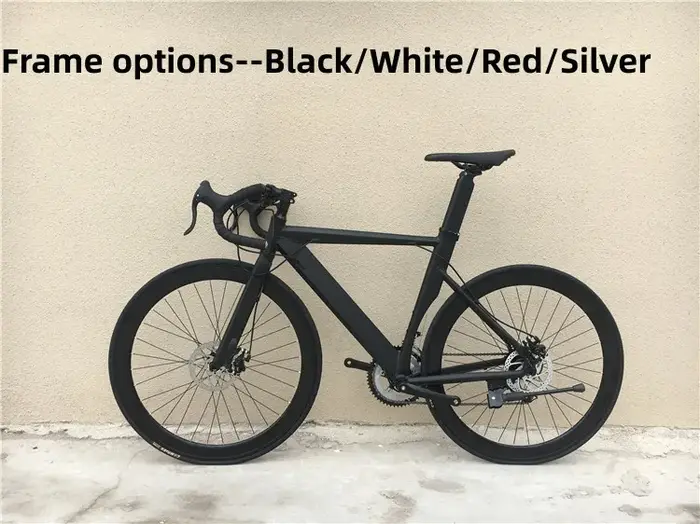 Vélo de route en alliage d'aluminium double frein à disque pour étudiants et adultes