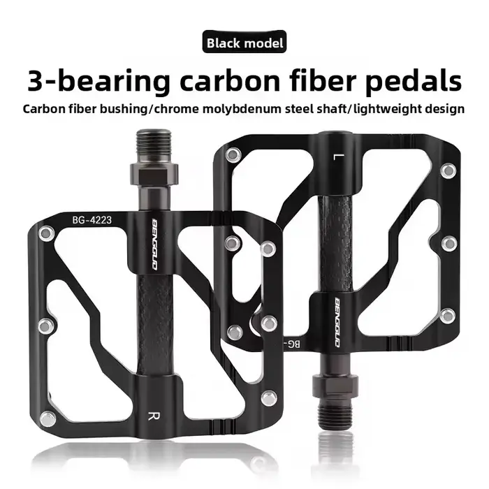 Pédale de vélo BENGGUO en alliage d'aluminium/axe CR-MO, 3 roulements, pédale de vélo BMX antidérapa