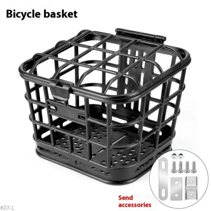 Offre spéciale 1 ensemble grande capacité Anti Extrusion vélo avant panier noir PC détachable