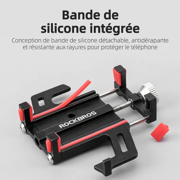 ROCKBROS – support de téléphone pour moto et vélo électrique en alliage d'aluminium cinq griffes mécanique CNC